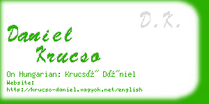 daniel krucso business card